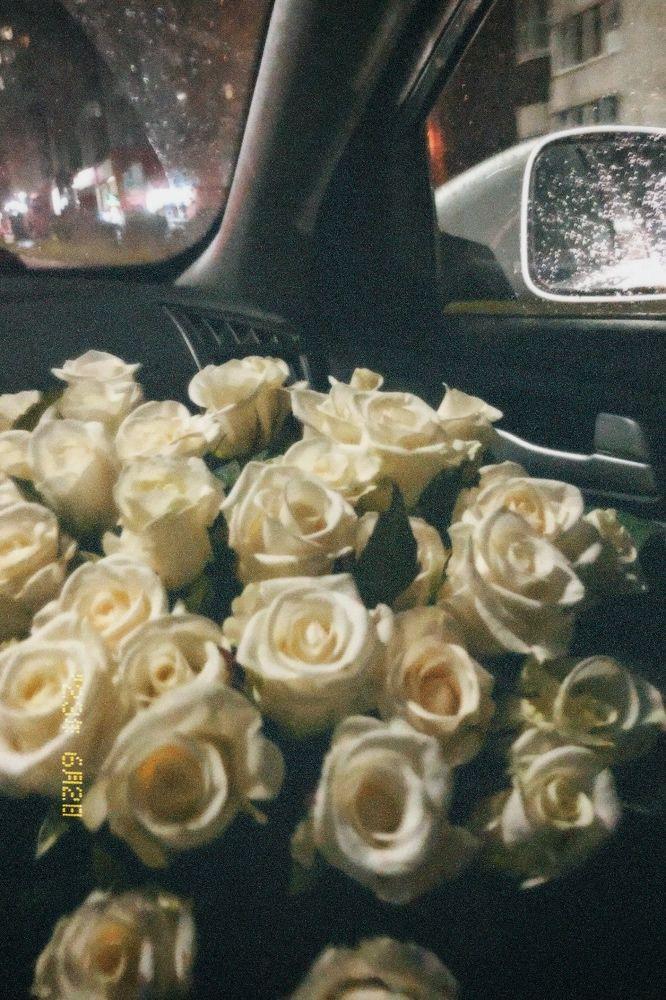 Sunset Serenade: Amber Floral Melody